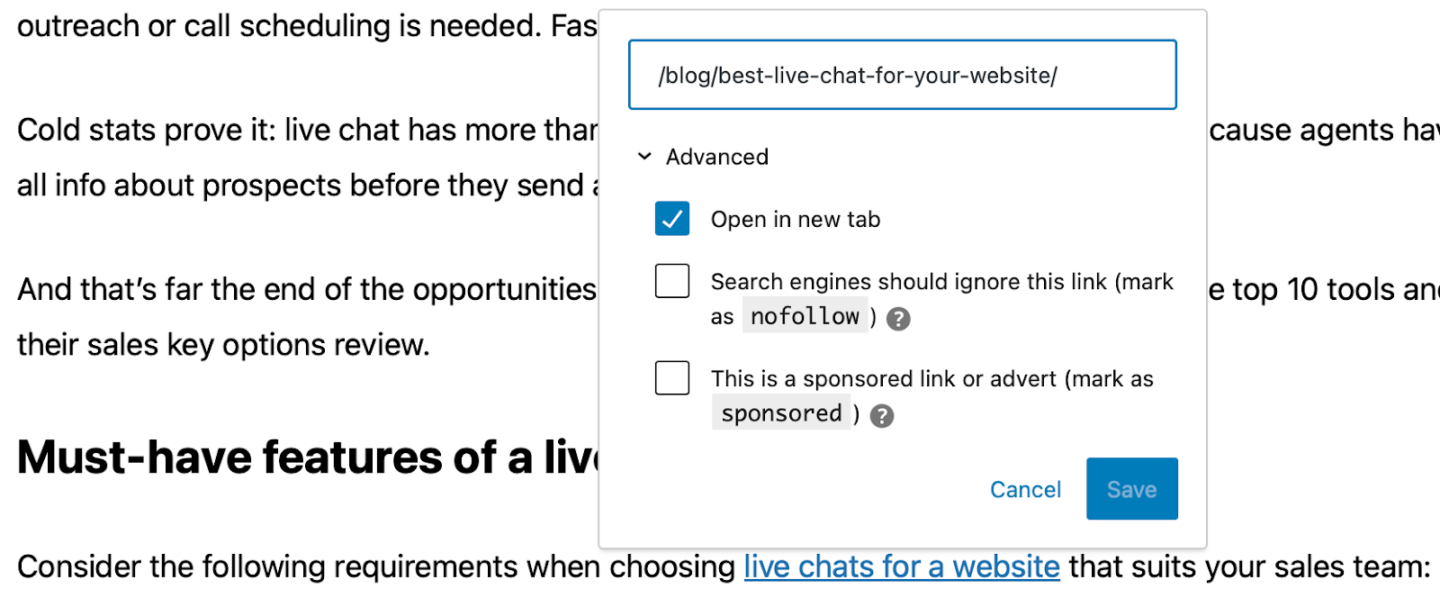 WordPress admin pannel