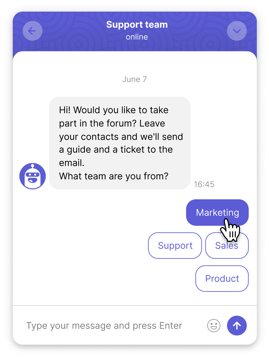 Lead qualification data collected by chatbot